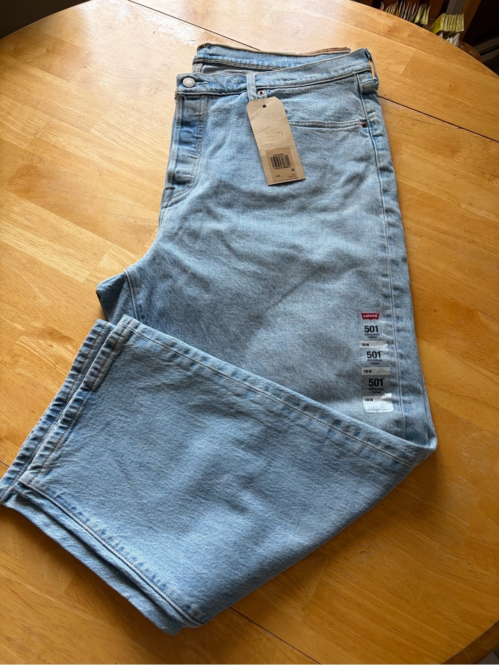 Levi's Light Blue 501 Classic Fit Jeans